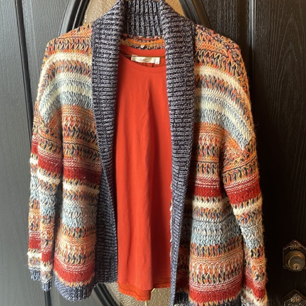 Andree Burnt Orange 3/4 Sleeve Top - L - Great Condition